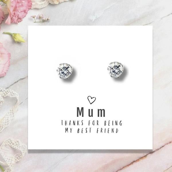Aye Do Gifts Mum Thanks For Being My Best Friend - Earrings & Gift Card