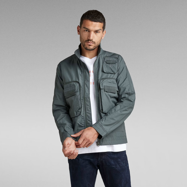 G-Star Raw Overshirt Bound Pocket Track Bomber Jacket - Grey