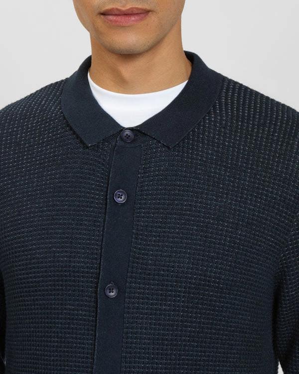 Steel & Jelly Textured Knitted Overshirt