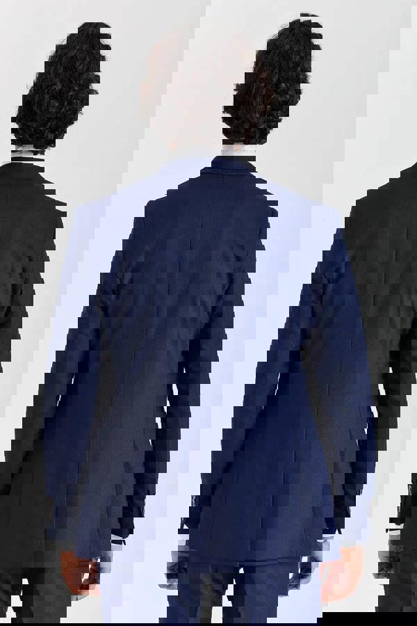 Paul Andrew Belmont - Men's Navy Blue 3 Piece Suit