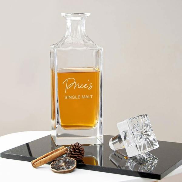 Personalised Classic Signature Square Decanter - alternative angle