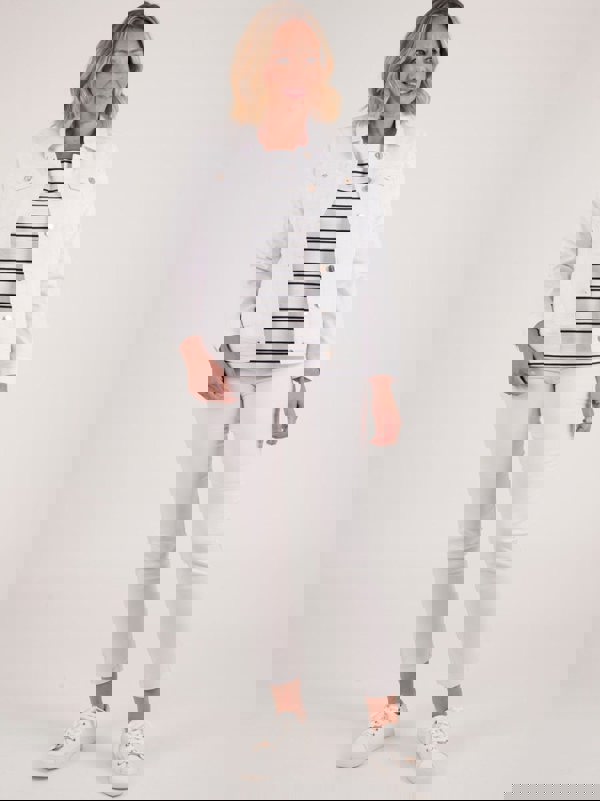 PennyPlain Pull On Jeans - White