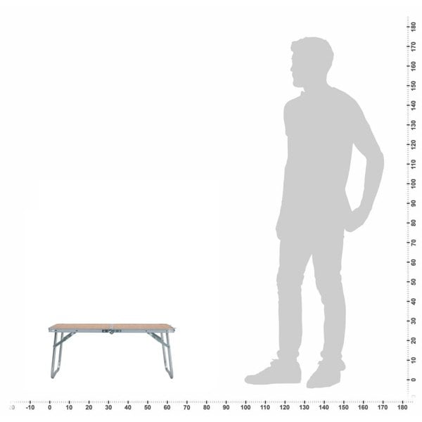 Berkfield Folding Camping Table Brown Aluminium 60x40 cm