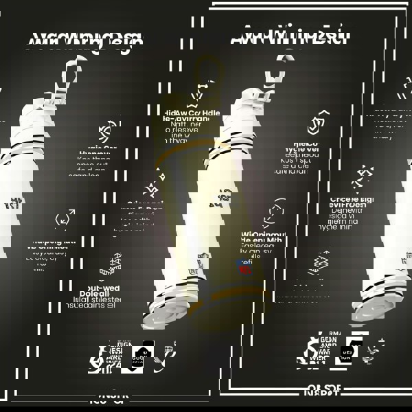 ION8 NFL x ION8 Insulated Steel Water Bottle, NFL Saints, 750ml (24oz)