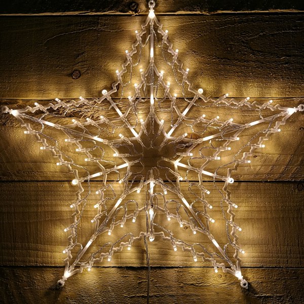 Samuel Alexander 50cm Warm White 100 LED Window Star Light Up Indoor/Outdoor Christmas Decorations