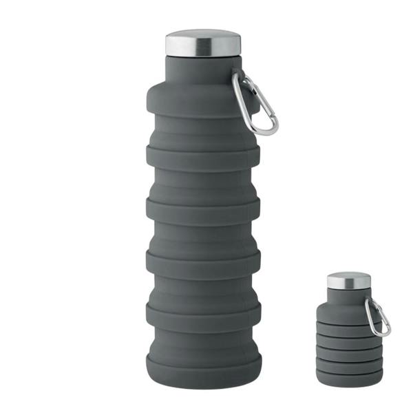 MidOcean Kolapsi Collapsible 500ml Water Bottle - Stone Grey - 