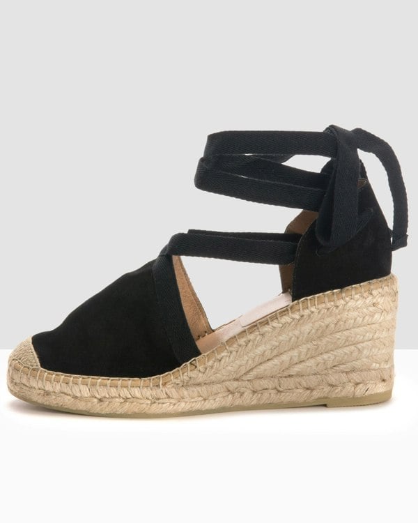 Kanna Ania Cortina Wedged Tie Sandals - CHO - Designer Womens Sandals