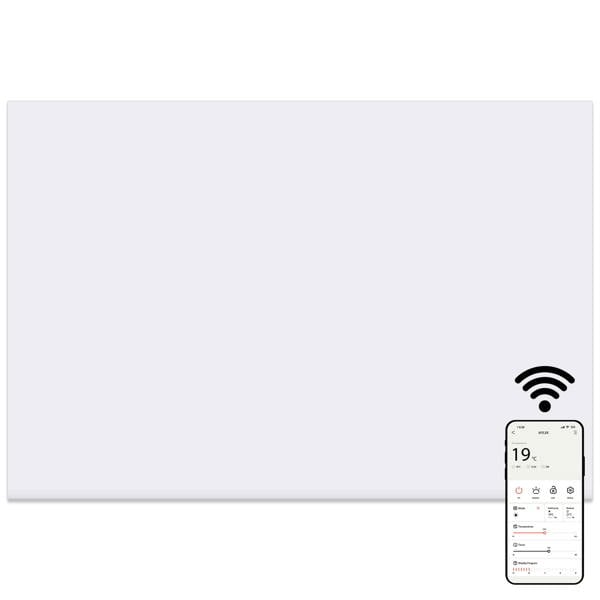 MYLEK Panel Space Heater White 1.2KW Eco, Smart and WiFi App Slimline Low Energy - Wall Mounted, Bathroom IPX4