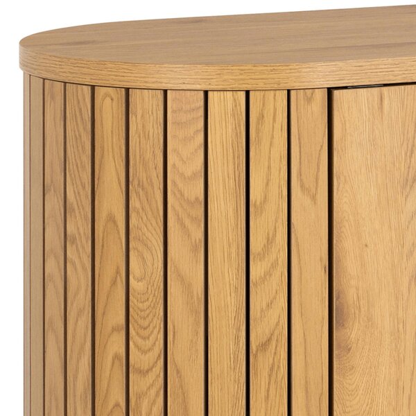 Wyld Haus Bramblewig 2 Door Oak Wood Sideboard Slat Design