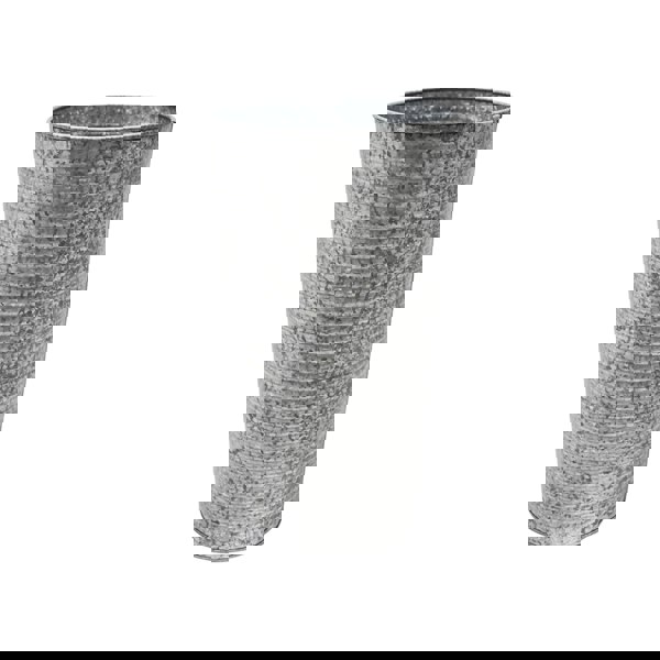Ivyline Ribbed Galvanised Vase H50cm