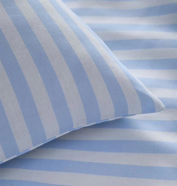 Pencil Stripe Blue Duvet Cover Set