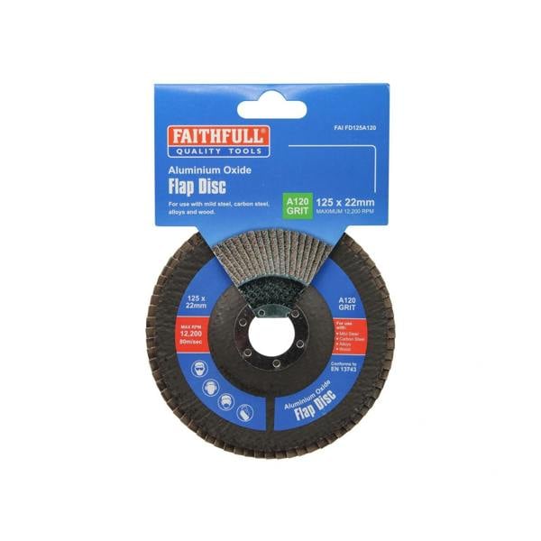 Faithfull Aluminium Oxide Flap Discs - Multi Colour - 