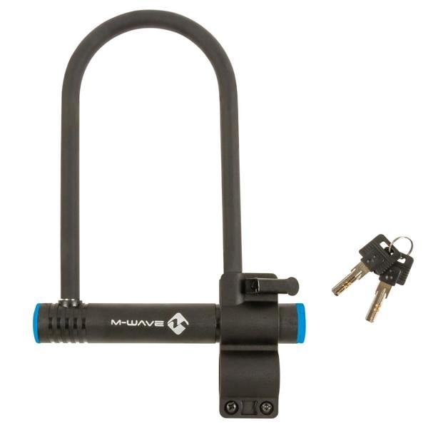 Awe B 245 U-Lock/D-Lock 275mm x 197mm x 14mm Shackle Bike Lock with Bracket