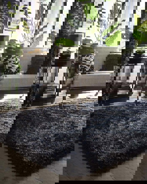 Extravagance Dark Grey Shaggy Rug | 60s Glamour | The Rugs