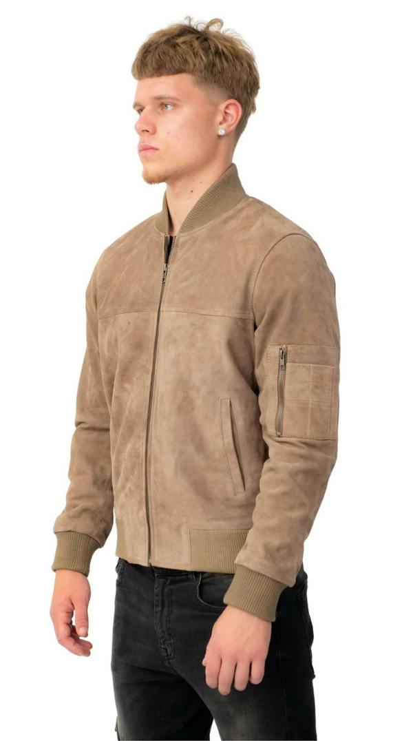 Infinity Leather Mens Goat Suede MA-1 Bomber Jacket-Auckland