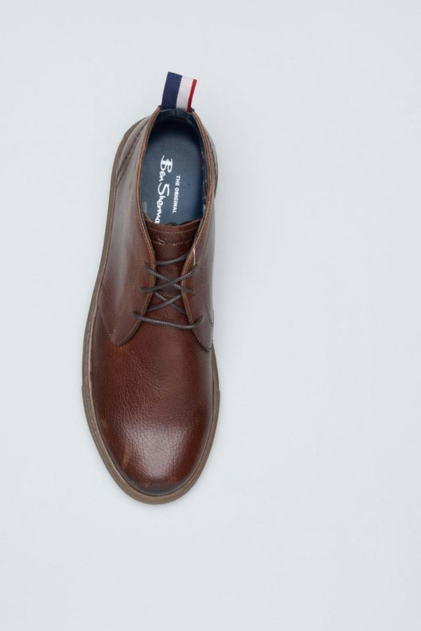 Ben Sherman - BS23510 Mens PARKA Milled Leather Boots - Brown