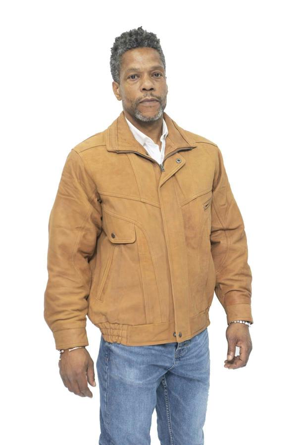Infinity Leather Mens Classic Harrington Bomber Leather Jacket-Minsk