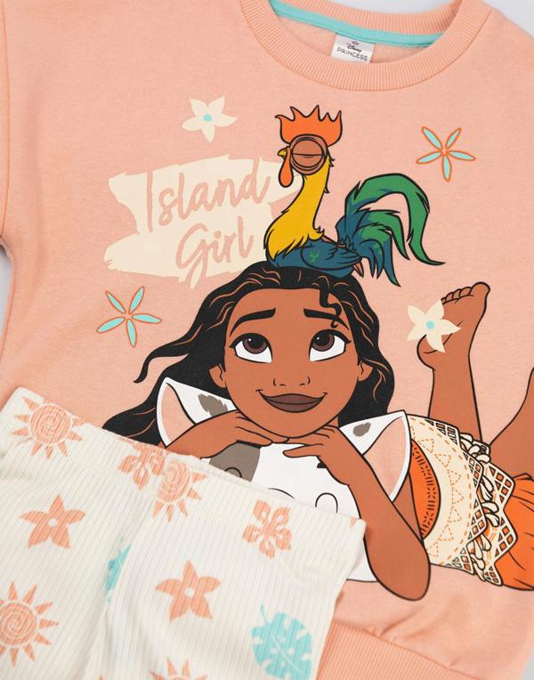 Vanilla Underground Disney Girls Multicoloured Moana Sweatshirt and Joggers Set