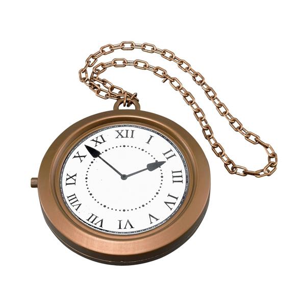 Bristol Novelty Jumbo Fake Clock Medallion Necklace - Bronze/White/Black - 