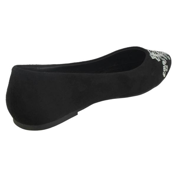 Spot On Ladies Spot On Flat Pointed Toe Ballerinas