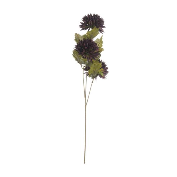 Hill Interiors Artificial Chrysanthemum Single Stem - Chocolate Brown - 