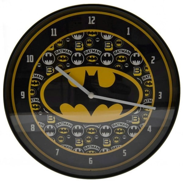 Batman Logo Wall Clock - Black/Yellow
