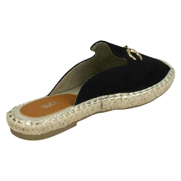 Spot On Ladies Spot On Closed Toe Espadrilles F2261