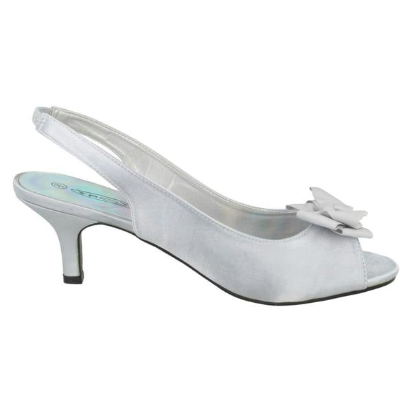 Spot On Ladies Spot On Slip On Slingback Heels