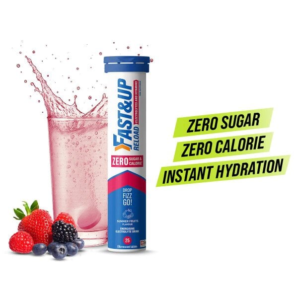 Reload Electrolyte Tablets – Zero Sugar, Zero Calories | Instant Hydration & Energy | Summer Fruits Flavour, Pack of 1