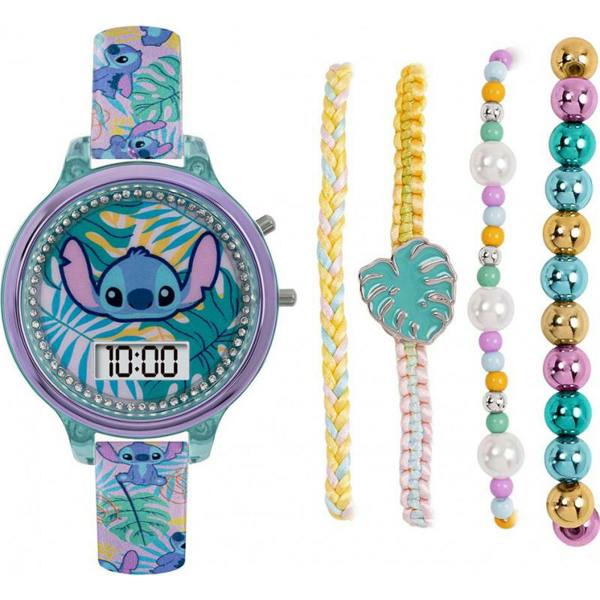 Disney Stitch Watch and Bracelets Gift Set LAS40001ARG