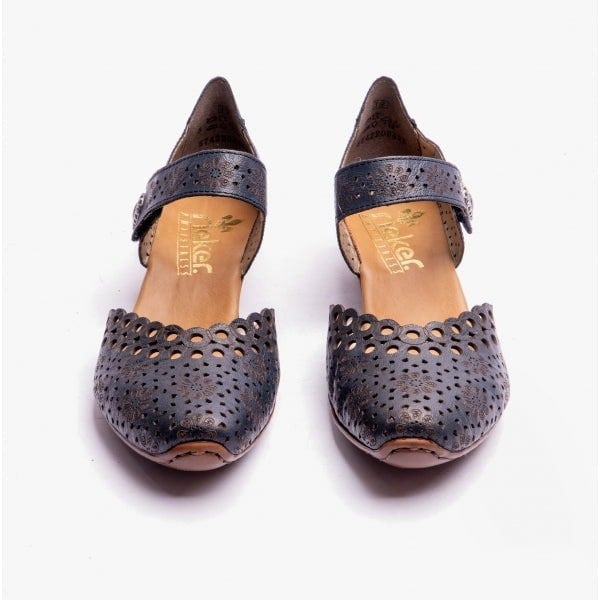 Rieker Pia Womens Open Court Shoes - Blue (43753-14)