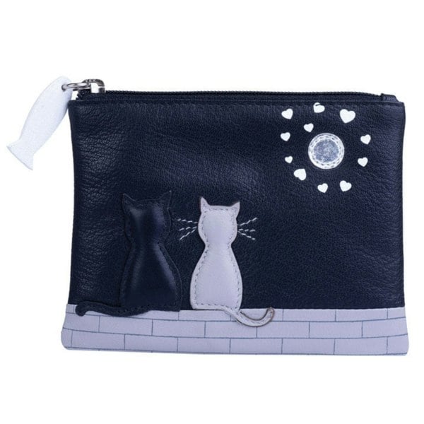 Mala Leather Midnight Collection Cat RFID Leather Coin Purse