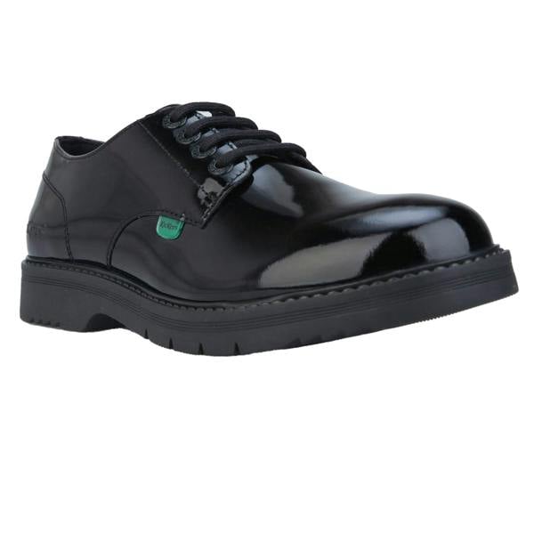 Kickers Womens/Ladies Finley Patent Leather Lace Up Shoes - Black
