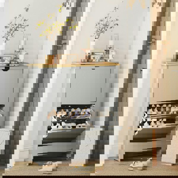 Flip-down Shoe Cabinet