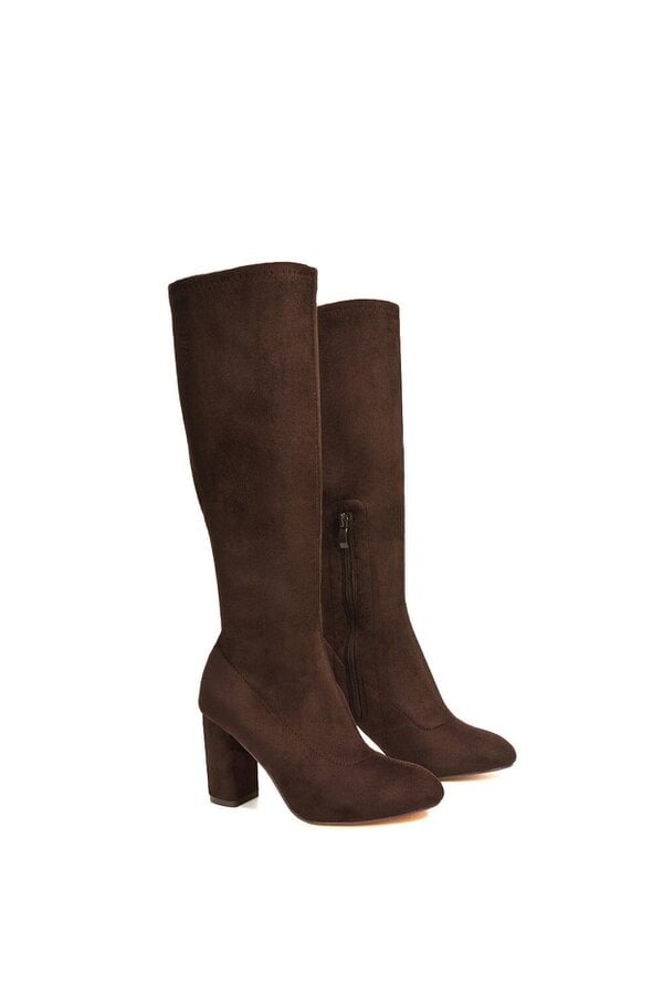 XY LONDON High Block Heel Knee High Boots
