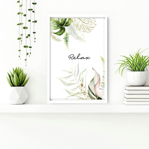 Bathroom with art | Set of 3 Tropical wall art prints