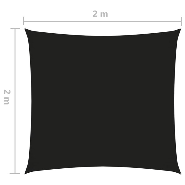 Berkfield Sunshade Sail Oxford Fabric Square 2x2 m Black