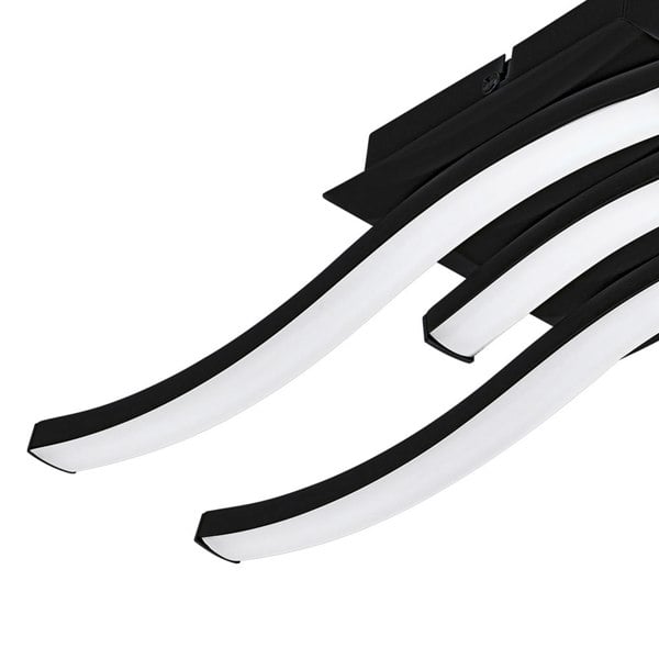 EGLO Basic Cabezas-E Black Steel And Plastic 3 Flame Wall/Ceiling Light, 3000K