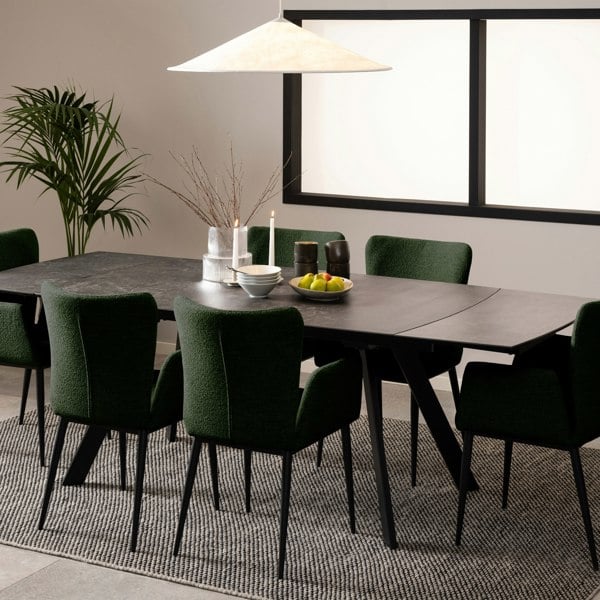 Furniture To Go Blackburn Black Ceramic Dining Table
