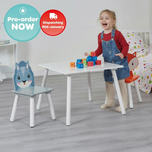 Liberty House Toys Kids Country Animals Table and Two Chairs Set