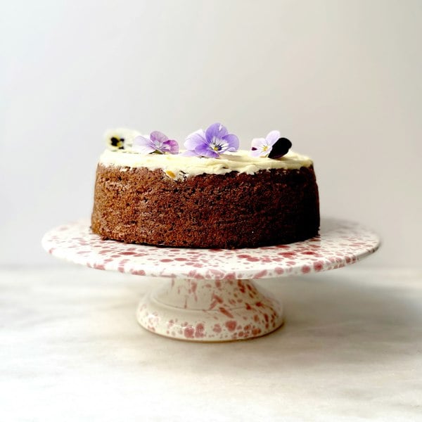Hot Pottery Cake Stand Cranberry