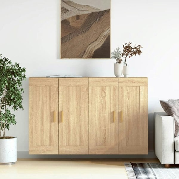 Berkfield Wall Mounted Cabinets 2 pcs Sonoma Oak Engineered Wood
