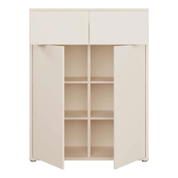 Furniture To Go Alice Springs Storage Cabinet with 2 Doors & 2 Drawers with Push-to-Open in Sand