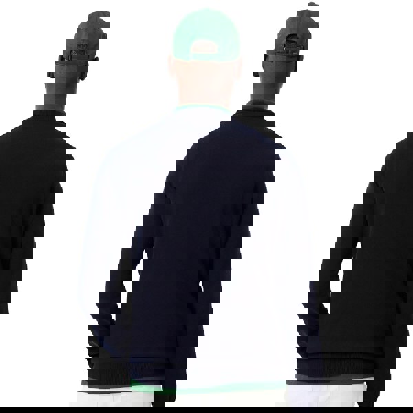 Lacoste Monochrome Crew Neck Sweater Navy Blue