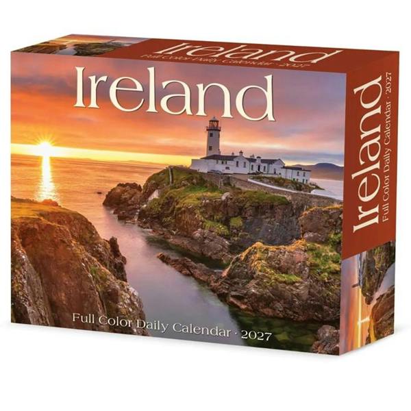 Ireland Desk Calendar 2027, Desk Calendars, Day To View, Travel, Gift