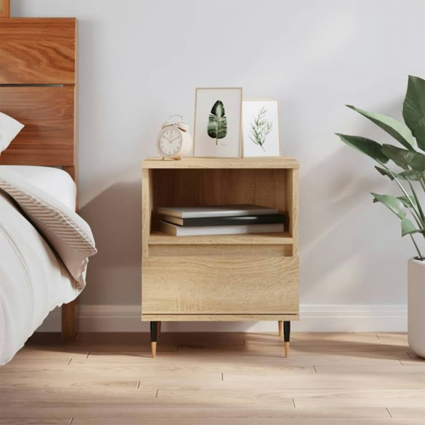 Berkfield Bedside Cabinet Sonoma Oak 40x35x50 cm Engineered Wood