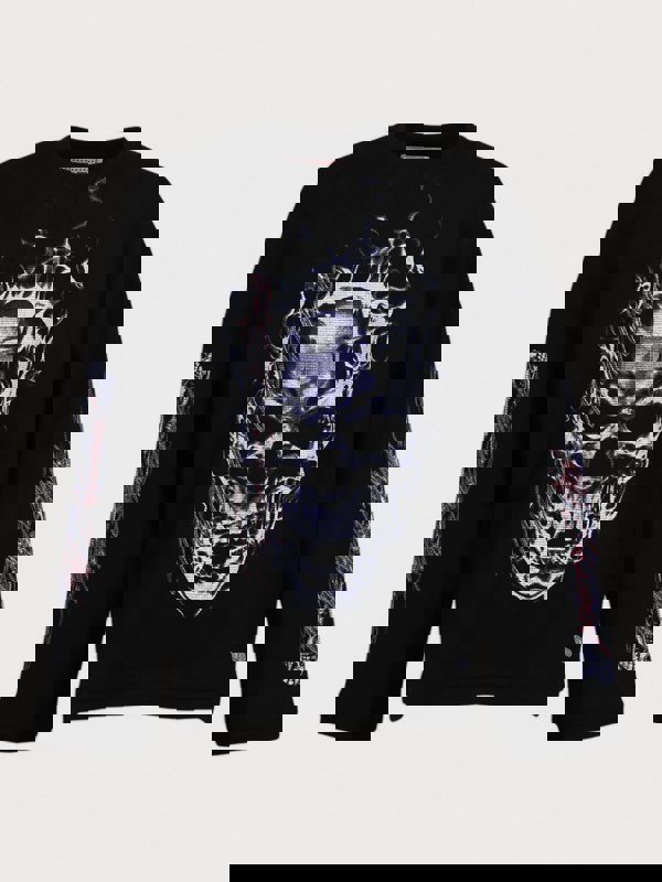 PDF Channel Skull Long Sleeve T Shirt Black - Supplied FashionPDF Channel