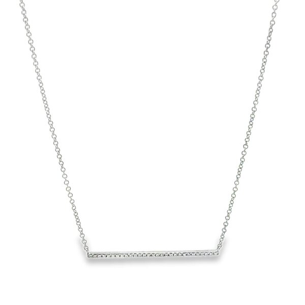 Reeves & Reeves 14K Solid Gold and Diamond Trapeze Necklace