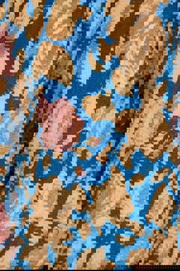 Rose Print Fluffy Yarn Jumper