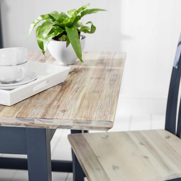 Statement Furniture Florence Rectangle Extending Kitchen Dining Table with Center Extension Leaves